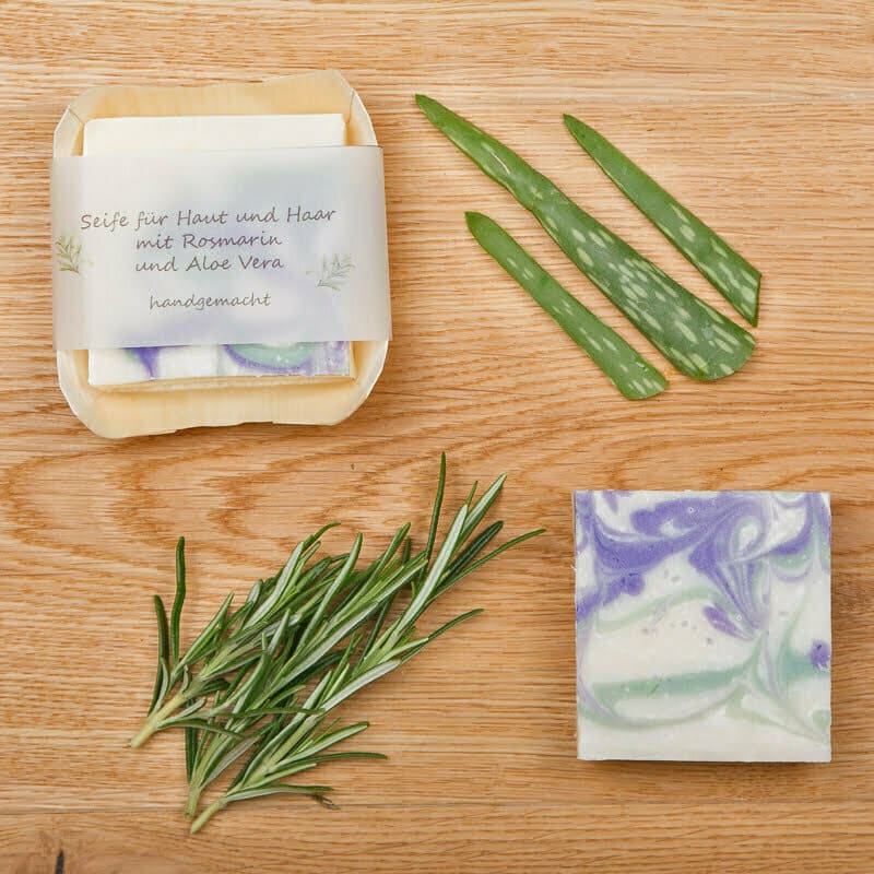 Seife für Haut & Haar mit Rosmarin und Aloe Vera